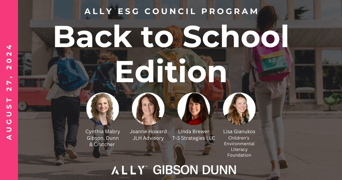 ESG Council Program - Back to School Edition